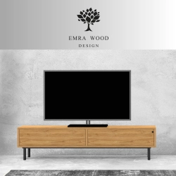 Szafka RTV-81 Drewno Lite Dąb Loft Lakier Rozmiary od 100 cm do 200 cm PREMIUM